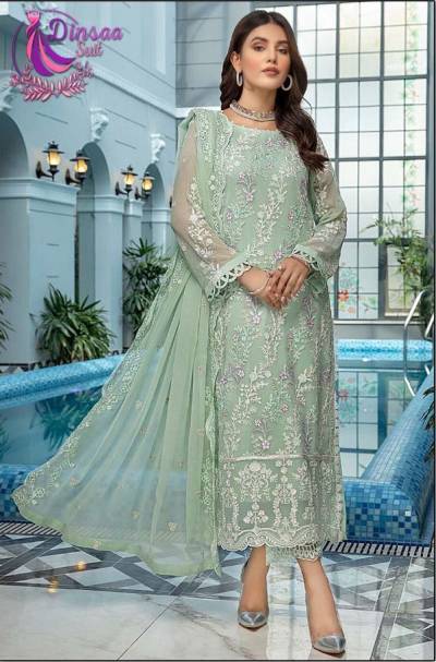 DS 116 By Dinsaa Designer Partywear Pakistani Salwar Kameez Collection